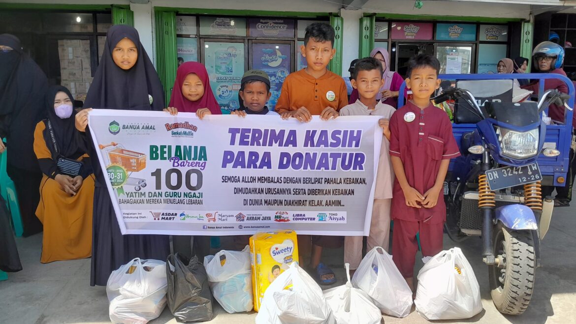 Yayasan Banua Amal Indonesia Melaksanakan Program Belanja Bareng 100 Anak Yatim